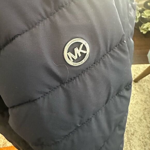 Michael Kors Navy & Black Packable Puffer Coat L - Picture 6 of 8